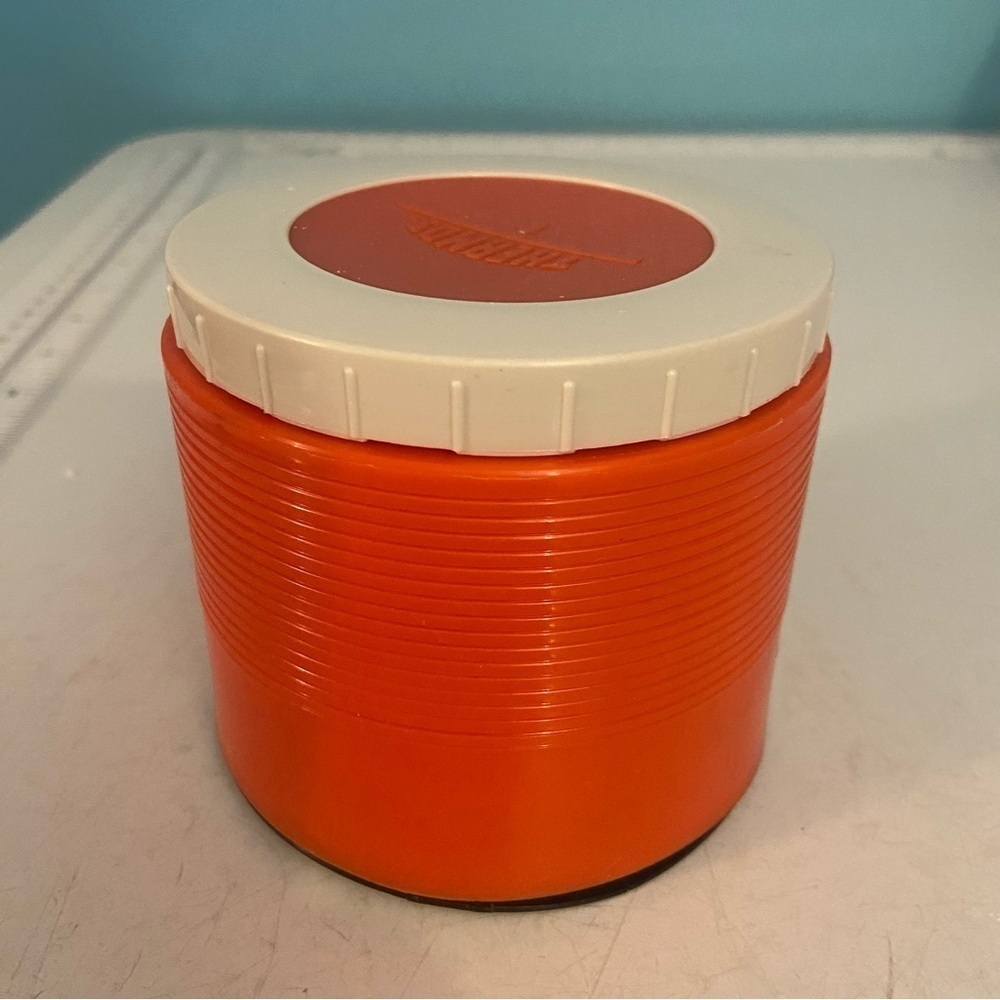 Vintage‎  orange coloured Thermos insulated jar